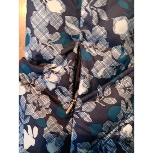 Eddie Bauer Vest‎ Womens M Premium Goose Down Puffer Blue Floral Insulated Quilt - Picture 7 of 10